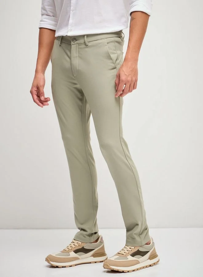 THE BEAR HOUSE Men's 4 Way Stretch Formal Trouser Versatile Office and Travel Pants Comfortable Fit for Everyday Use Easy to Style Bottomwear for Work Weekend and Outings