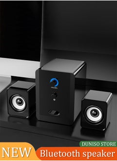 DUNISO Computer speaker, home desktop Bluetooth speaker three piece set, USB power supply, with 3.55mm audio interface, suitable for laptops, tablets, smart TVs, mobile phones  - Image 1