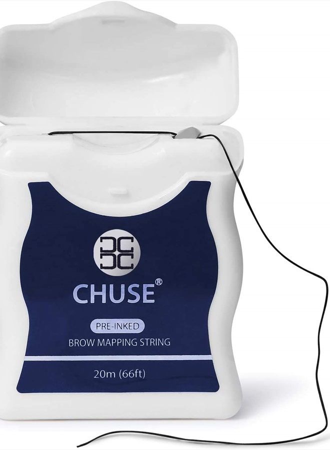 Chuse Brow Mapping String for Microblading - Pre-Inked - 66ft (20m) -1 mm Fine Bamboo Charcoal Thread - Image 1