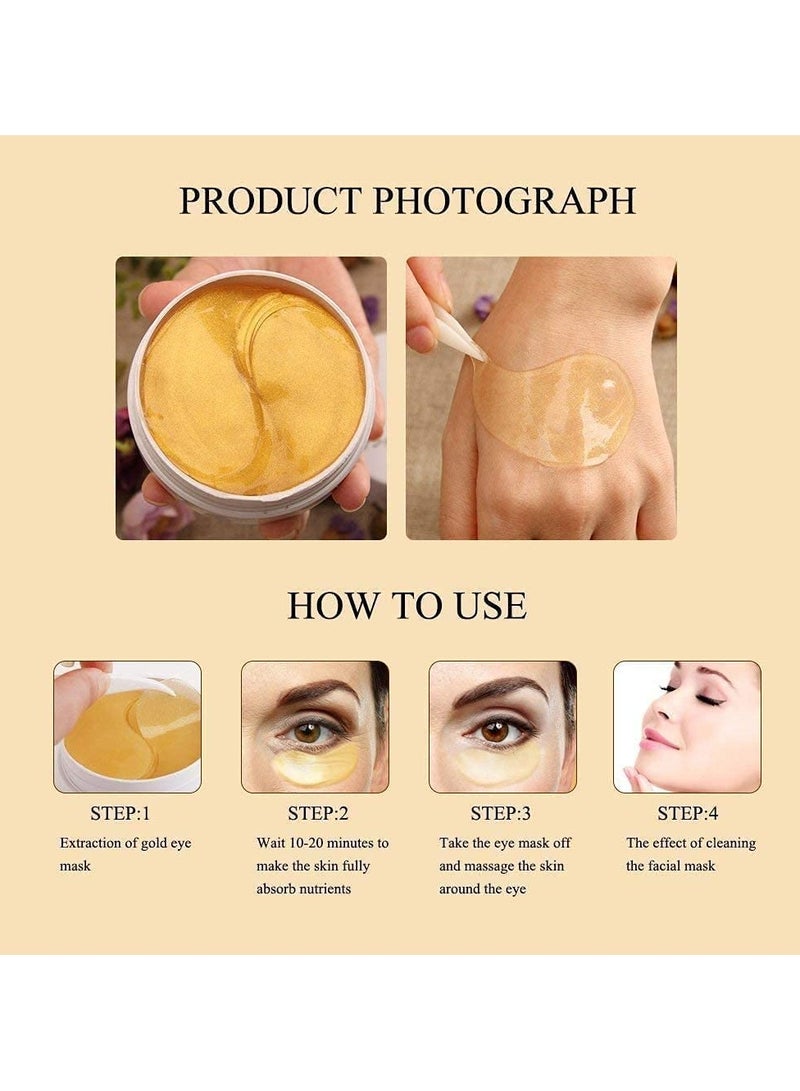 ALIVER Hydrogel With Infused Collagen, Vitamin C, 3 Ceramides and Coenzyme Q10 Under Eye Mask Treatment for Dark Circles, Eye Bags, Anti Wrinkle 60pcs - Image 4