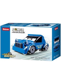 Sluban Power Bricks Series Blue Sport Car Building Blocks 49 Pcs For Age 6 Plus Years Old 