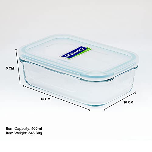 Glasslock Korea Tempered Glass Storage Containers with Lid - Classic 400ml Rectangle - Airtight Food Storage Kitchen Container - Office Lunch Tiffin Box/Bowl, Microwave/Dishwasher/Fridge/Freezer Safe - Image 5