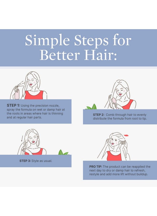Better Not Younger Lift Me Up Hair Thickener Spray 6Fl.Oz. Volumizing Hair Thickening Spray For Women Over 40 Nourishes Scalp Adds Texture For Visibly Fuller Hair Nonsticky Hair Volume Spray  - Image 4