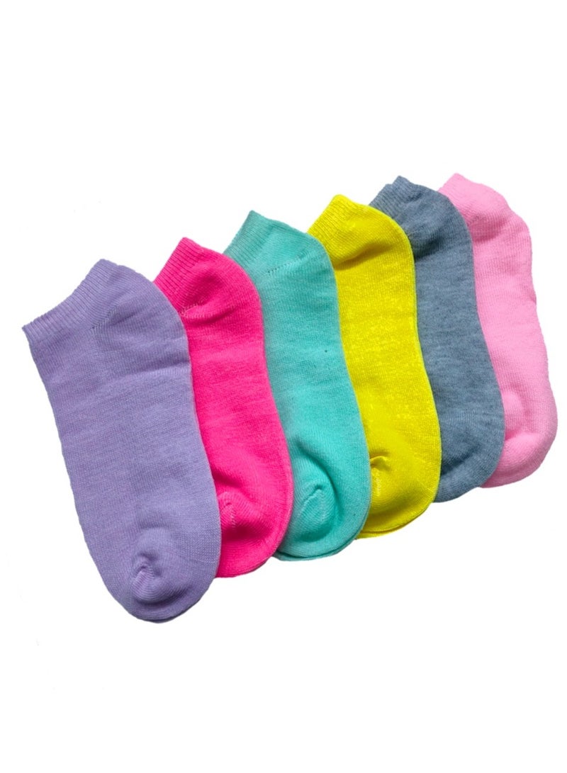Bundle of 6 multicolor low cut sport women socks 