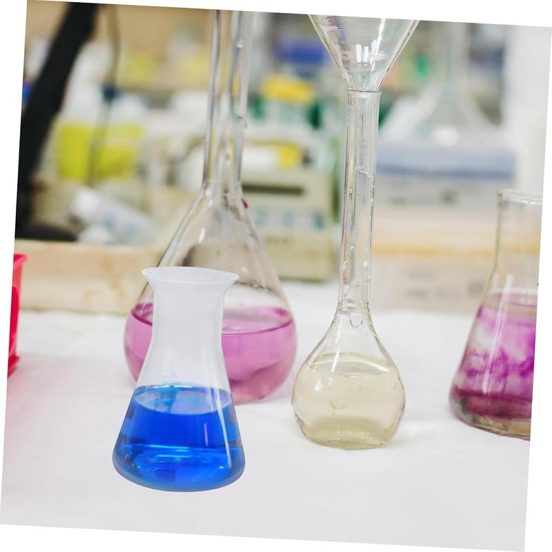 Garneck 6pcs Plastic Erlenmeyer Flask Laboratory Graduated Narrow Neck Conical Flasks for Chemistry Experiments with Accurate Measurement and Material - Image 4