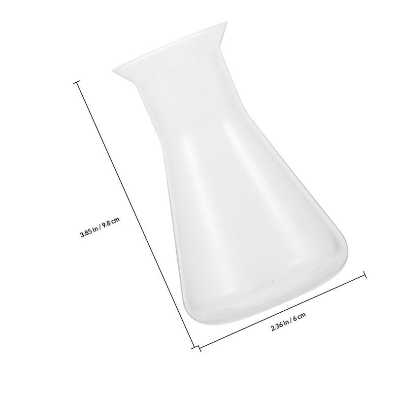 Garneck 6pcs Plastic Erlenmeyer Flask Laboratory Graduated Narrow Neck Conical Flasks for Chemistry Experiments with Accurate Measurement and Material - Image 2