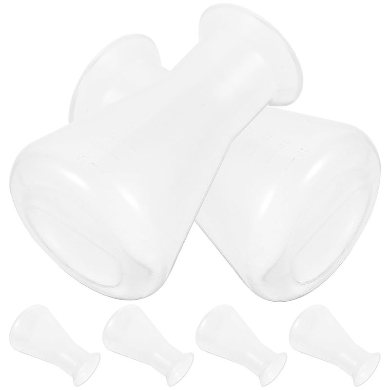 Garneck 6pcs Plastic Erlenmeyer Flask Laboratory Graduated Narrow Neck Conical Flasks for Chemistry Experiments with Accurate Measurement and Material - Image 1