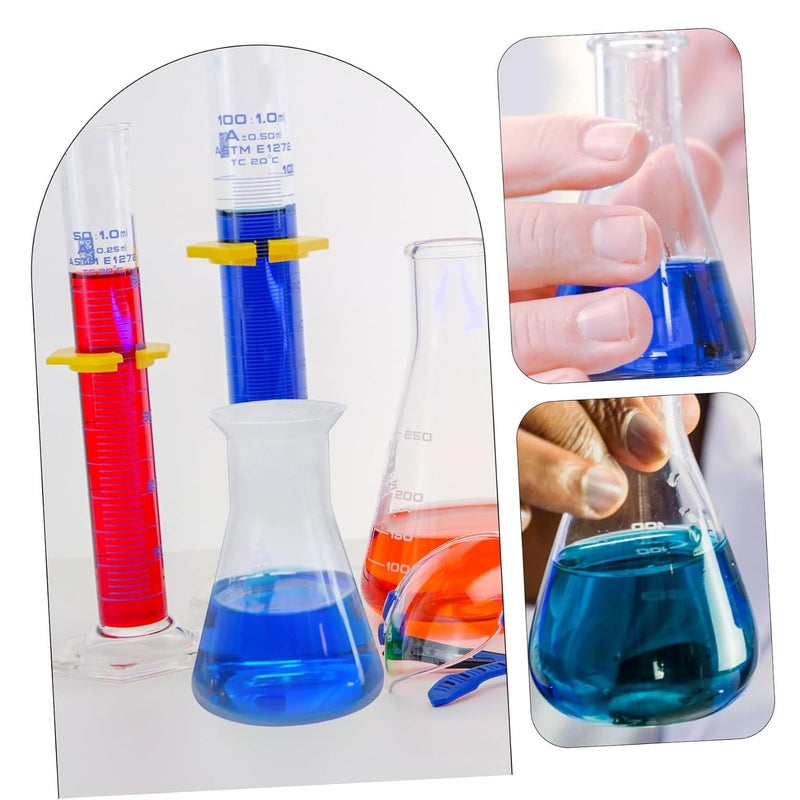 Garneck 6pcs Plastic Erlenmeyer Flask Laboratory Graduated Narrow Neck Conical Flasks for Chemistry Experiments with Accurate Measurement and Material - Image 3