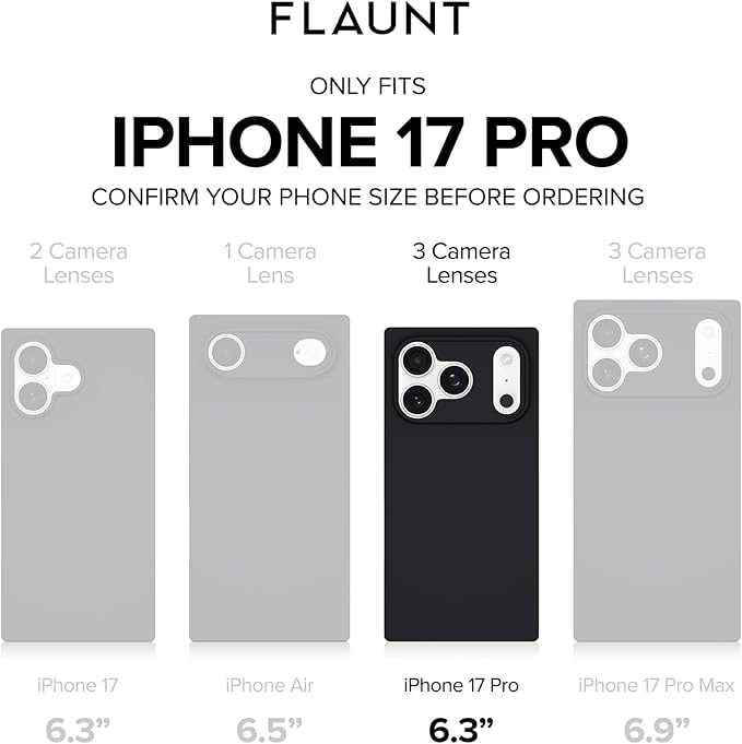Flaunt Official Square Protective Case - Compatible with iPhone 17 Pro - Compatible with MagSafe & Wireless Charging - Drop-Tested & Shockproof - (Abalone Shell) - Image 3
