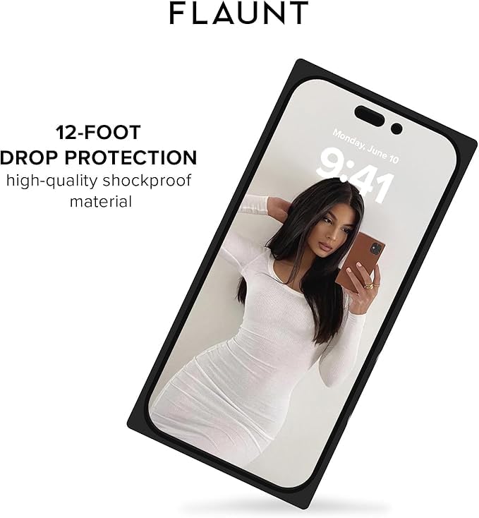 Flaunt Official Square Protective Case - Compatible with iPhone 17 Pro - Compatible with MagSafe & Wireless Charging - Drop-Tested & Shockproof - (Abalone Shell) - Image 4