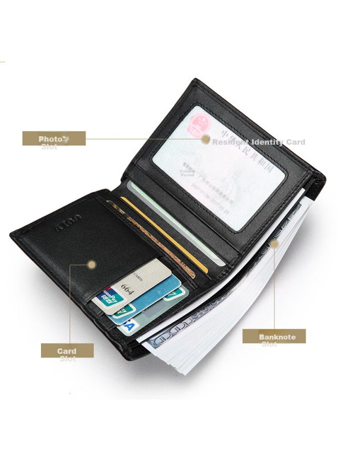 Golf Men's Vertical Soft Leather Wallet With Multiple Card Slots Business Simple Lightweight Coin Purse Gift Box Pack - Image 2