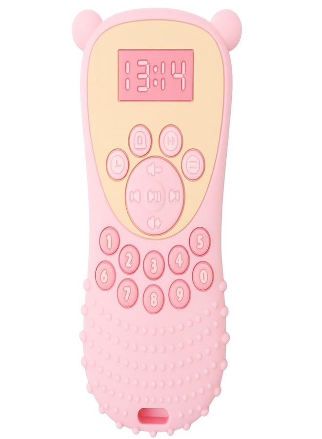 DTR Creation Baby Remote Control Toy ? Soft Silicone Teether for Infants | Food-Grade Material | Musical Learning Toy with Numbers & Buttons | Safe for 3+ Months Boys & Girls (Pink) - Image 1