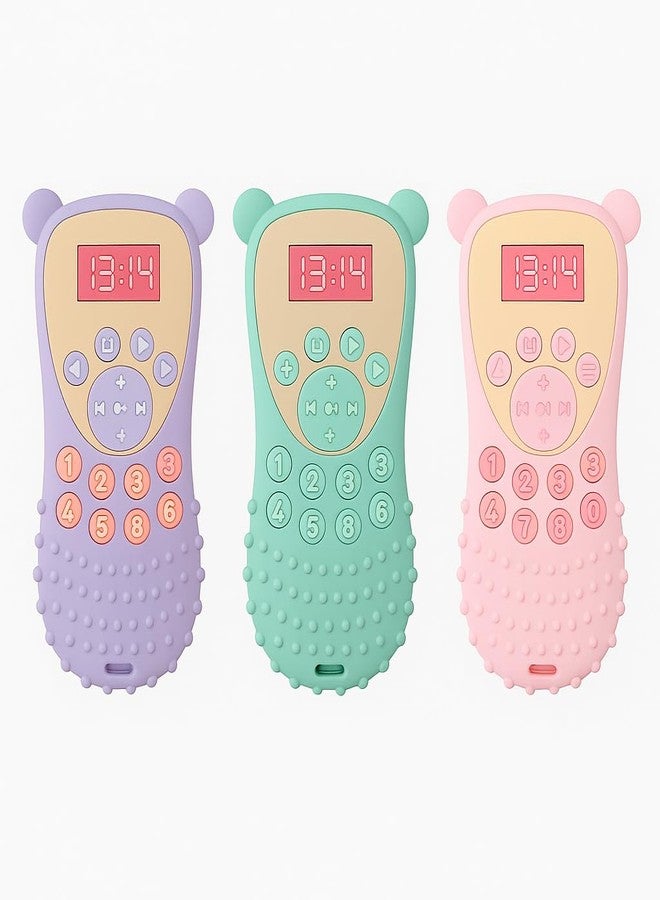 DTR Creation Baby Remote Control Toy ? Soft Silicone Teether for Infants | Food-Grade Material | Musical Learning Toy with Numbers & Buttons | Safe for 3+ Months Boys & Girls (Pink) - Image 5