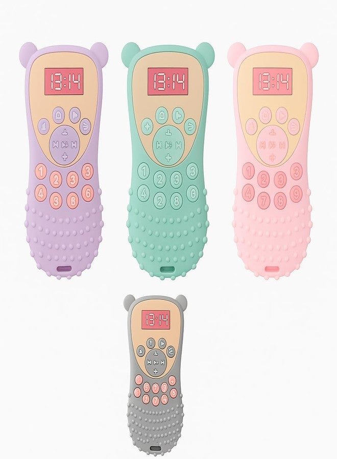 DTR Creation Baby Remote Control Toy ? Soft Silicone Teether for Infants | Food-Grade Material | Musical Learning Toy with Numbers & Buttons | Safe for 3+ Months Boys & Girls (Pink) - Image 4