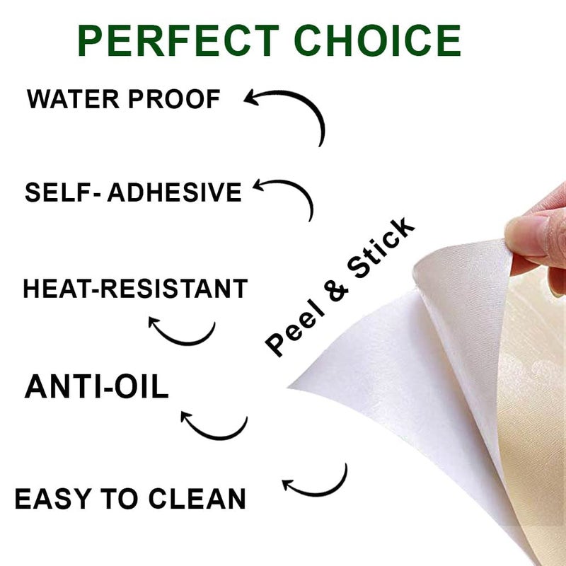 Floral Peel & Stick Tile Border Sticker – 6x48 Inch Waterproof Self-Adhesive Wall Décor Strip with Gradient Background for Kitchen, Bathroom, Home & Craft Projects (6, Multicolor) - Image 5