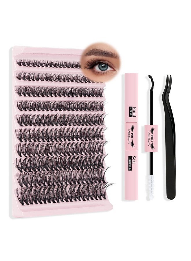 PRO LASHBEAUTY Pro Diy Lash Extension Kit Eyelash Extension Kit With 200 Pcs Lash Clusters Individual Lashes Lash Bond And Seal Eyelash Applictor Lash Tweezers Lash Clusters Kit For Beignner (Diy Lash Kit-A) - Image 1