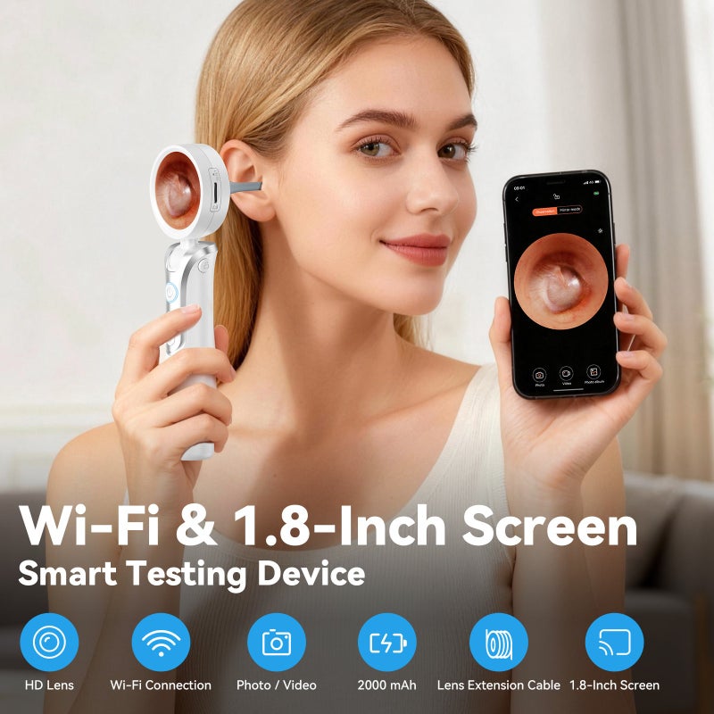 Cross-Border New Portable Handheld Endoscope with 1080P HD Screen for Ear and Nose Inspection - Image 3
