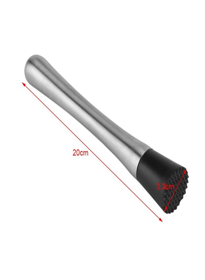 Glomora Stainless Steel Cocktail Muddlers,Mojito Masher Fruit Mixer, Ice Crusher Fruit Crusher,Ideal for Mojitos, Lemonades, Ice Popsicles Bar Muddler for DIY Mixology - Image 2