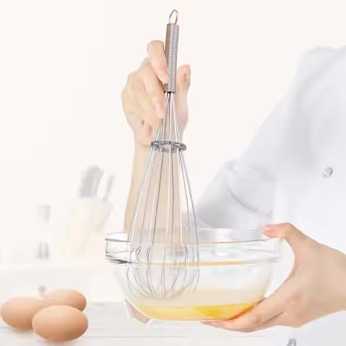 Garth Stainless Steel Manual Milk Frother Egg Whisk Free Egg Separator (1 Pc) - Image 3