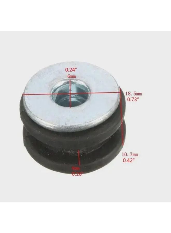 10 Set Black Motorcycle Rubber Grommet Bolt Kit Reduces Vibration Improves Stability - Image 5