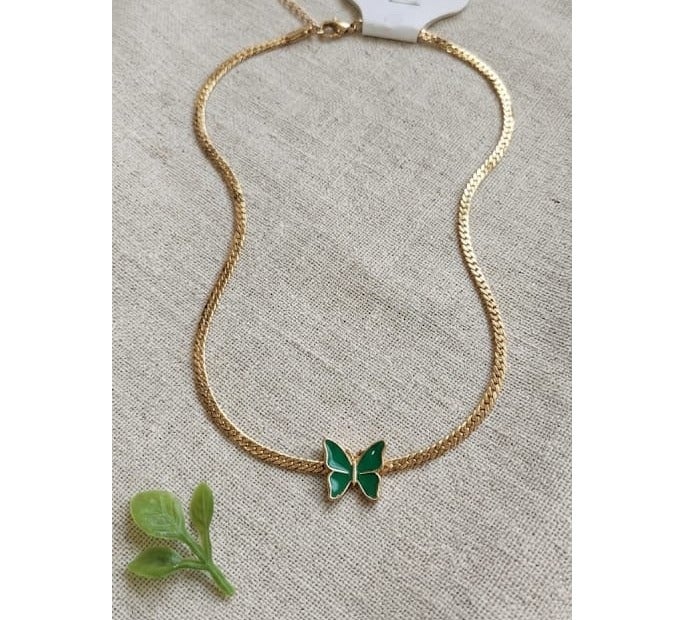 A women's gold-plated stainless steel necklace, distinctive in design, elegant and of high quality. - Image 2