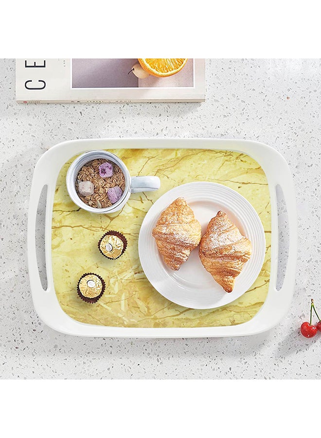 RK Brands صينية راحة صغيرة بيج ثابتة ذهبية، دوت1024باج، 12.25" × 9" - Image 5