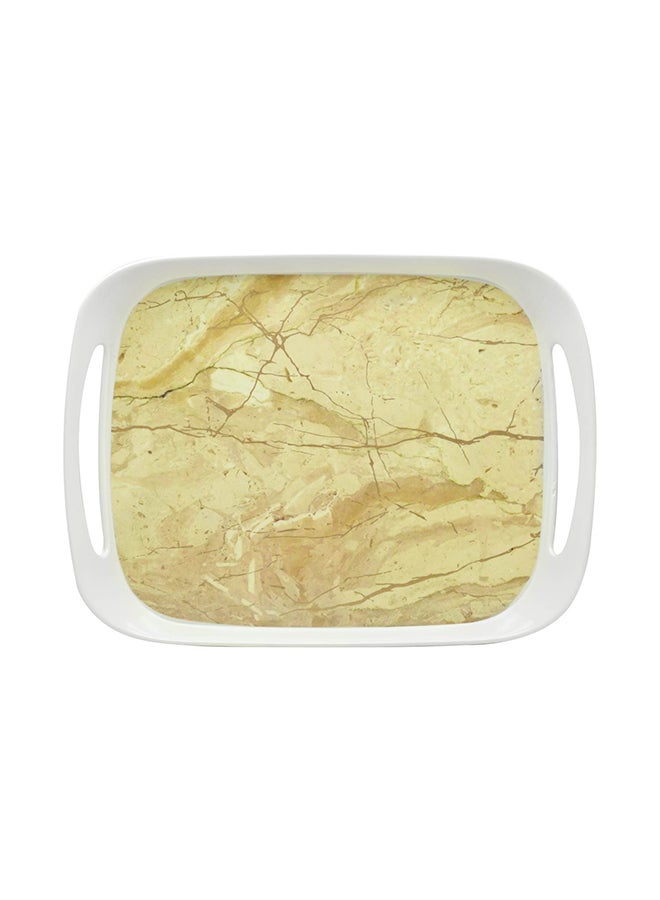 RK Brands صينية راحة صغيرة بيج ثابتة ذهبية، دوت1024باج، 12.25" × 9" - Image 2