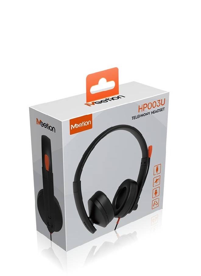 Meetion - USB Wired Telephone Headset, HP003U - Image 1