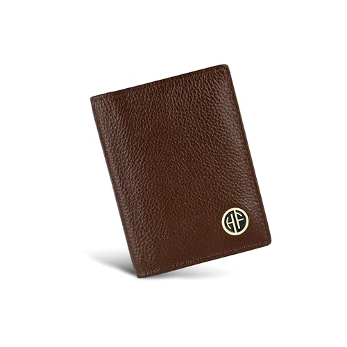 HAMMONDS FLYCATCHER Genuine Leather Card Holder Wallet for Man & Women, RFID Protected ATM/Credit Card Holder Wallet for Men with 6 Slots, Gift for Men, Father, Husband, Boyfriend - Brushwood - Image 1