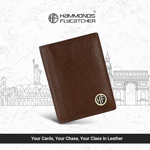 HAMMONDS FLYCATCHER Genuine Leather Card Holder Wallet for Man & Women, RFID Protected ATM/Credit Card Holder Wallet for Men with 6 Slots, Gift for Men, Father, Husband, Boyfriend - Brushwood - Image 2