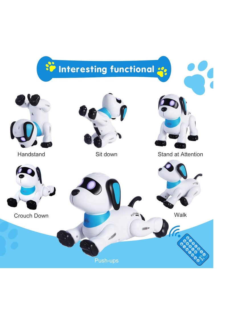 Raxoom Remote Control Robot Dog Toy, Programmable Interactive & Smart Dancing Robots for Kids 5 and up, RC Stunt Toy Dog with Sound LED Eyes, Electronic Pets Toys Robotic Dogs for Kids Gifts - Image 4