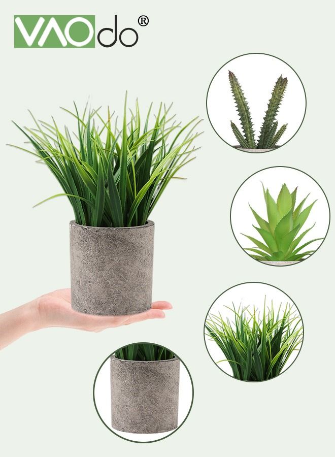 VAOdo 3PCS Small Fake Plants Eucalyptus Potted Artificial Plants for Shelf Desk Home Bathroom Farmhouse Room Coffee Table Decor - Image 5