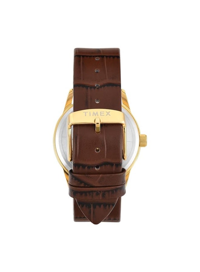 تيميكس ساعة TIMEX تناظرية للرجال، بمينا مستدير ومقاومة للماء - Image 2