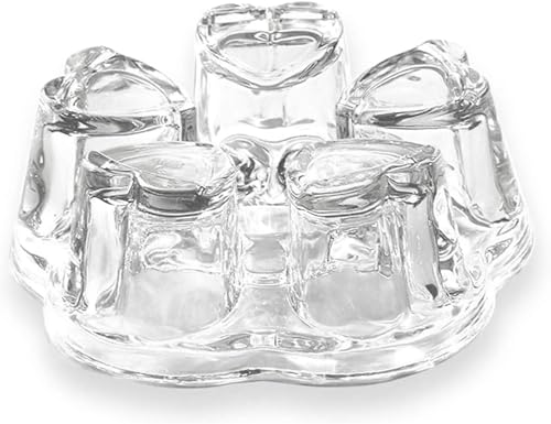 Luxtea Crystal Teapot Heating Base Glass Teapot Warmer In Heart Shape Heat Resistant for Heating Tea or Beverages - Image 1