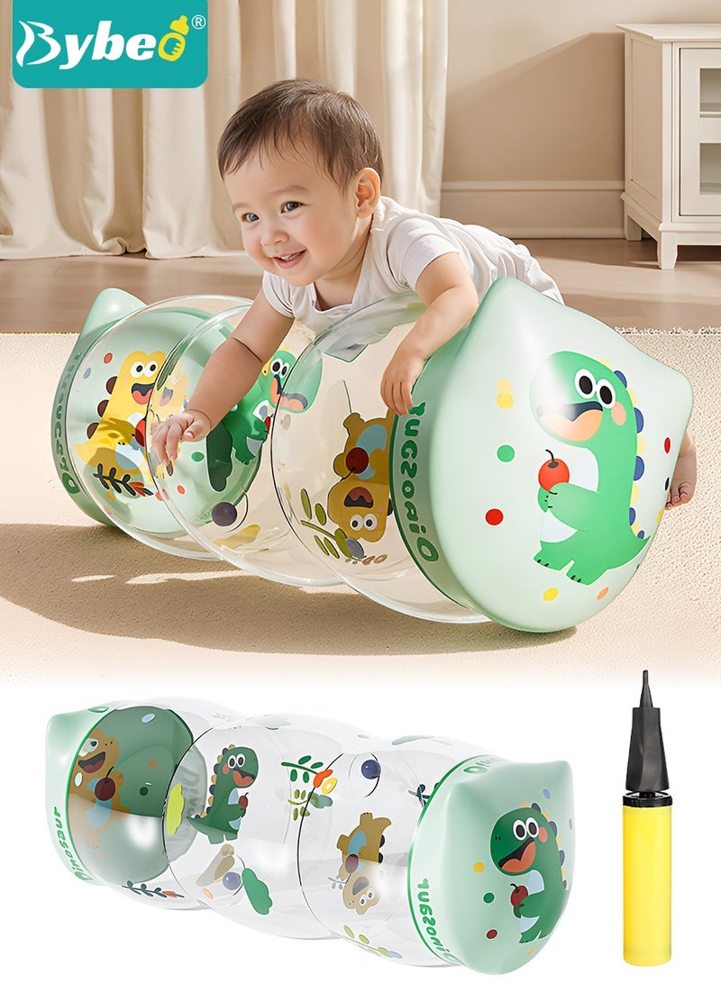 بيبو ألعاب الزحف والمشي للأطفال، لعبة بكرة قابلة للنفخ للأطفال الرضع، لعبة بكرة الزحف للأطفال مع أجراس، لعبة تدريب للأطفال للنمو المبكر، للاستخدام الداخلي والخارجي. - Image 1