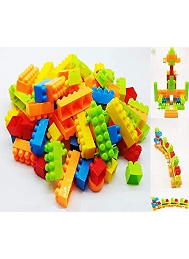 HRK - HRK Building Block with Wheels Creative Smart Activity Fun and Learning Train Bricks Blocks for Kids Puzzle Assemble Indoor Brain Game for Increase Skill IQ Level of Kids Children Kids Best Gift Toy (047+ Pcs Learning Block) - Image 1