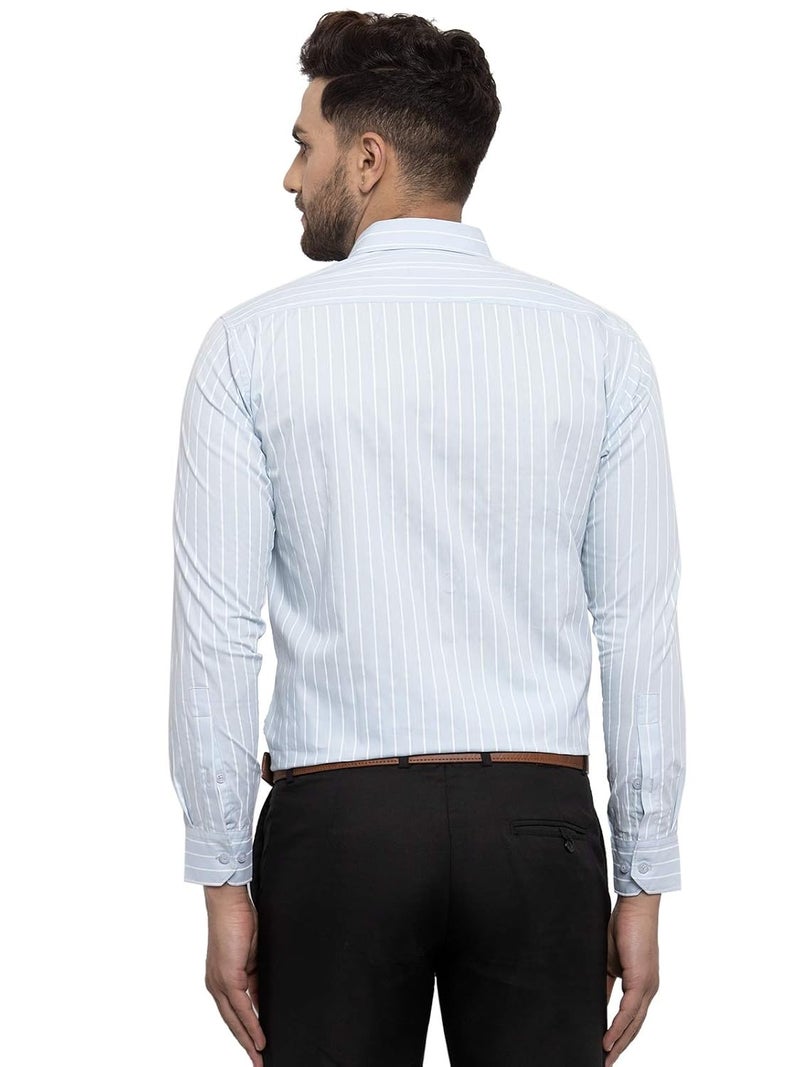 Indian Needle JAINISH Men's Cotton Blend Solid Formal Shirt with Long Sleeves - Image 4