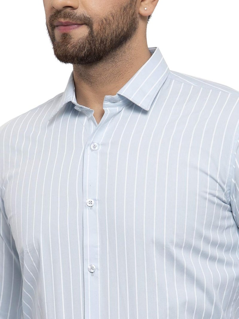Indian Needle JAINISH Men's Cotton Blend Solid Formal Shirt with Long Sleeves - Image 5