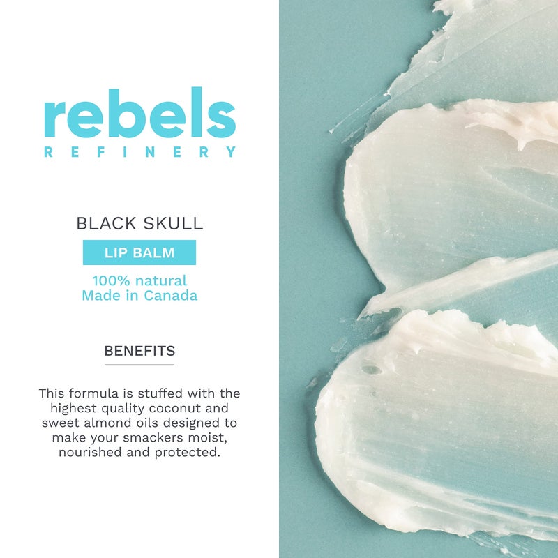 Rebels Refinery 3-Piece Skull-Shaped Lip Balm Bundle - Black - Mint, Vanilla & Passion Fruit - Image 1