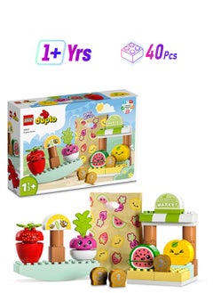 LEGO Duplo My First Organic Market 10983 Building Toy Set; Birthday Gift Idea For Little Farmers And Foodie Kids Aged 18 Months And Over (40 Pieces)  - Image 1