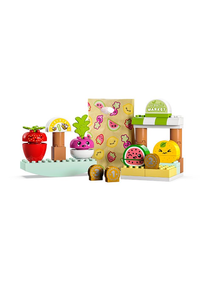 ليغو Duplo My First Organic Market 10983 Building Toy Set; Birthday Gift Idea For Little Farmers And Foodie Kids Aged 18 Months And Over (40 Pieces)