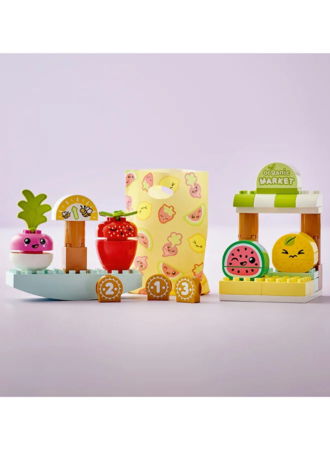 ليغو Duplo My First Organic Market 10983 Building Toy Set; Birthday Gift Idea For Little Farmers And Foodie Kids Aged 18 Months And Over (40 Pieces)