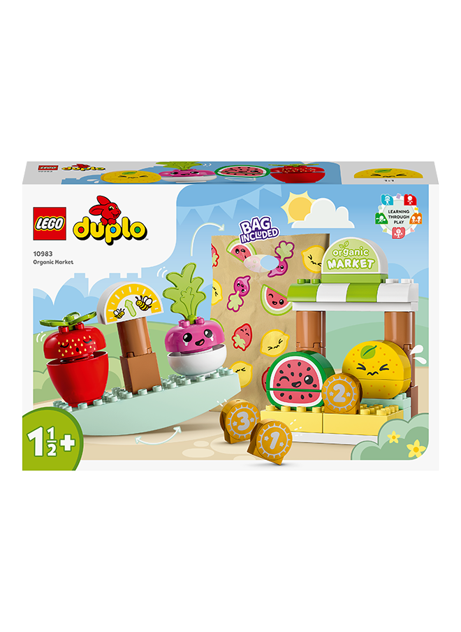 ليغو Duplo My First Organic Market 10983 Building Toy Set; Birthday Gift Idea For Little Farmers And Foodie Kids Aged 18 Months And Over (40 Pieces)