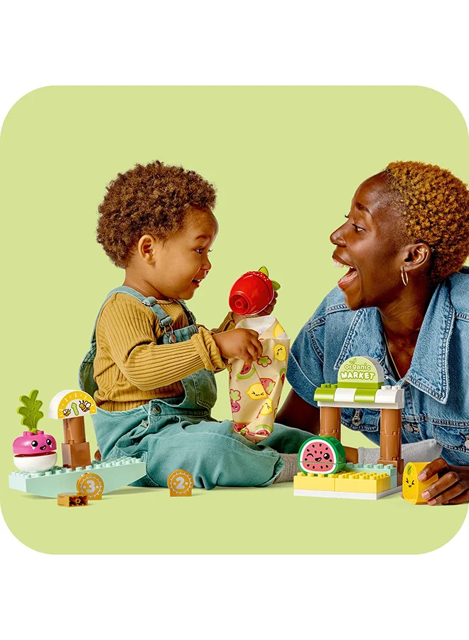 ليغو Duplo My First Organic Market 10983 Building Toy Set; Birthday Gift Idea For Little Farmers And Foodie Kids Aged 18 Months And Over (40 Pieces)