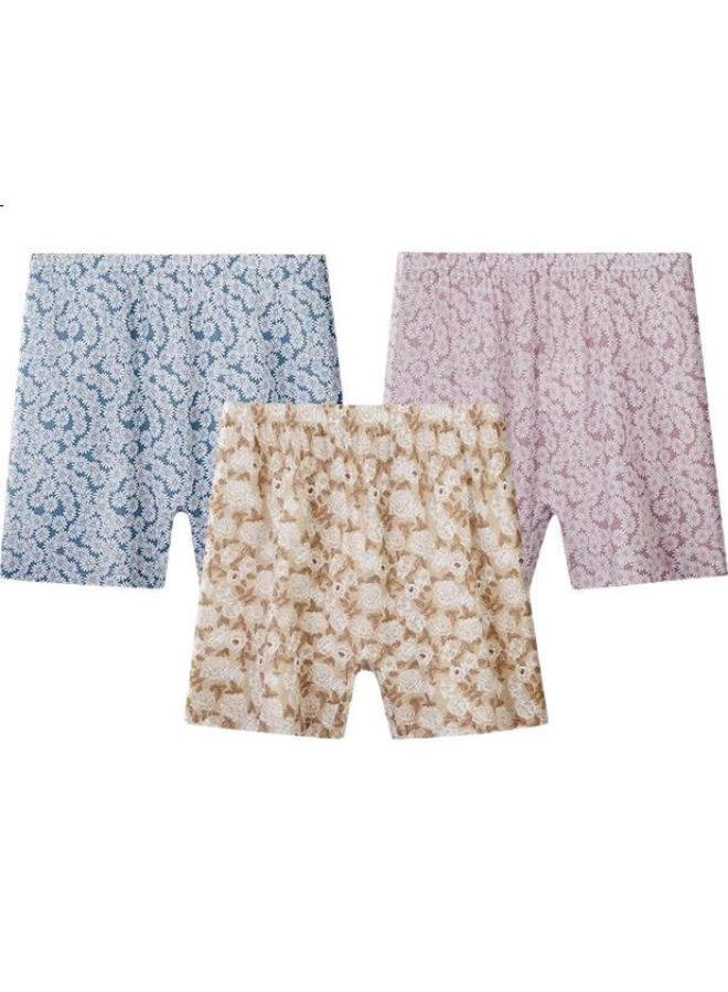 THREEGUN Sanqiang [Pure Cotton Loose] Women'S Underwear, Anti-Exposure Safety Shorts, Printed Shorts, Breathable Ladies' Boxer Briefs - Image 3