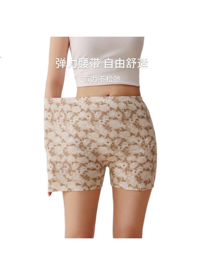 THREEGUN Sanqiang [Pure Cotton Loose] Women'S Underwear, Anti-Exposure Safety Shorts, Printed Shorts, Breathable Ladies' Boxer Briefs - Image 1