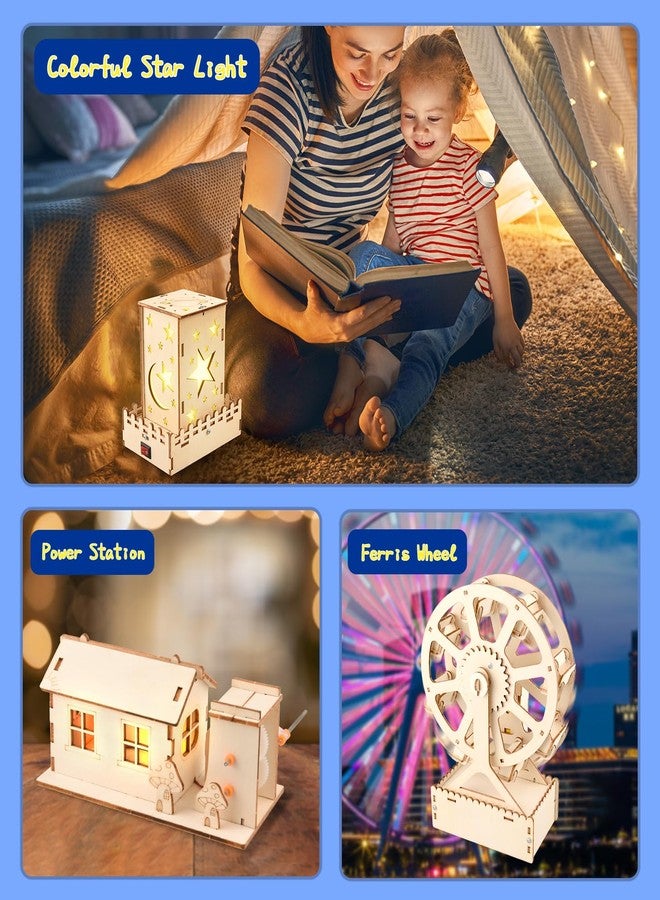 FliipFlaap 6-in-1 STEM Science Kits for Kids, Wood Arts and Craft Kits, STEM Toys for Boys Girls Age 8-12 5-7 8 10 12 13 14 Gift Idea, 3D Puzzles Building Engineering Model Set - Image 3