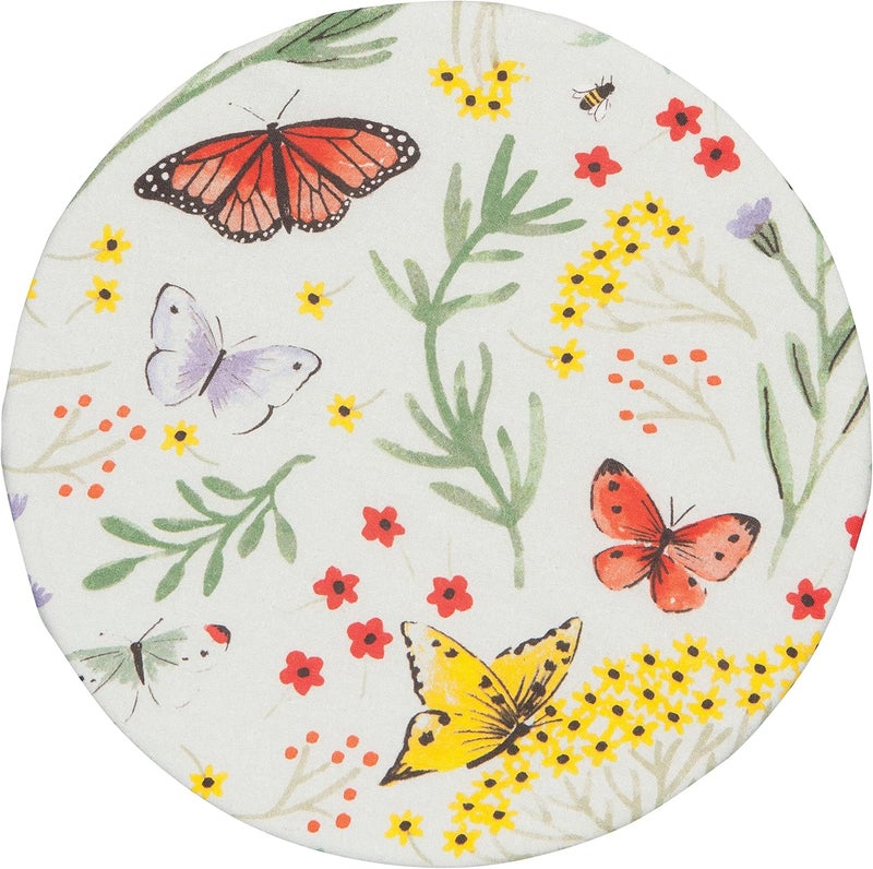 Now Designs Now Designs Morning Meadow Save It Reusable Cotton Bowl Covers 75 and 925 inch Set of 2 - Image 2