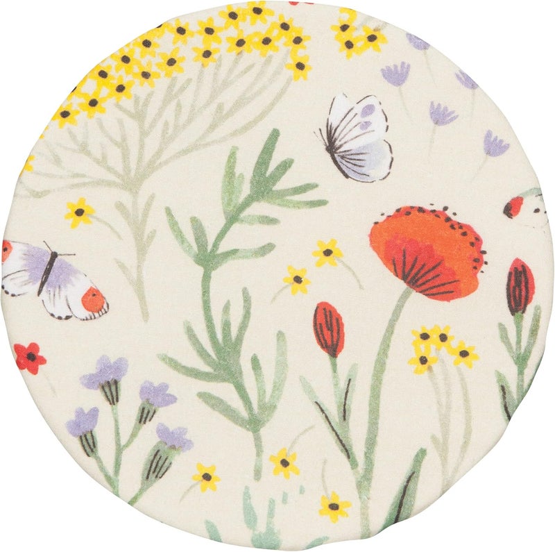 Now Designs Now Designs Morning Meadow Save It Reusable Cotton Bowl Covers 75 and 925 inch Set of 2 - Image 3