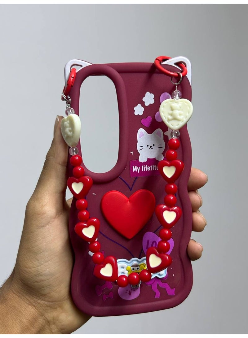 A new cartoon-style back cover in the shape of a heart with the word "BABY" on it, compatible with the Vivo V50 - V50 Lite phone. - Image 2